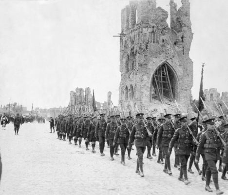 British troops in Ypres, scene of five gruesome battles