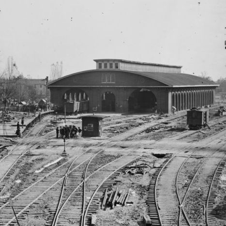 Atlanta's train depot before the arrival of Sherman's Army