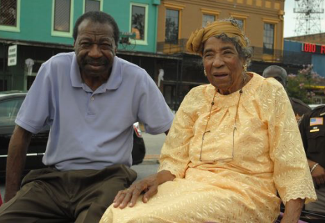 Aug. 18, 2011 photo of Bruce Boynton and his mother, civil rights icon Amelia Boynton on her 100th birthday